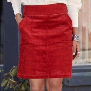 Sundance Perfect Days Corduory Mini Skirt Size Small‎ Red/Burnt Orange MOD Retro